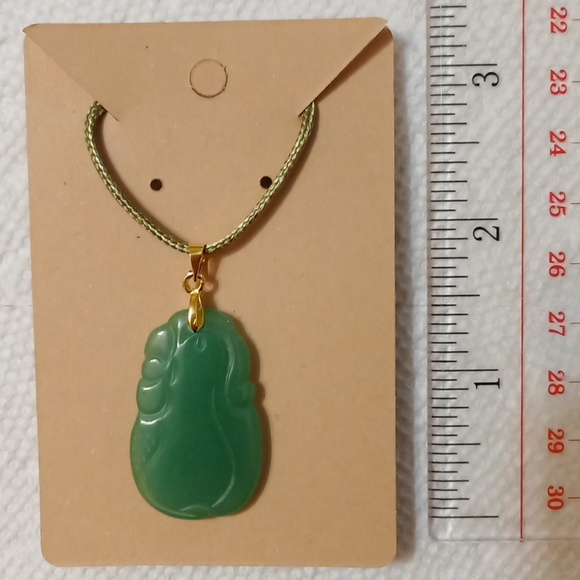 *3/$20* New Jade/Aventurine Gem Stone choker corded necklace pendant - Picture 8 of 9